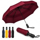 Compact Travel Umbrella  Double-layer Windproof Auto Open Close   Quick-dry 42