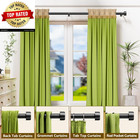 Curtain Rods For Windows 32-96 Inch  1 Inch Adjustable Black Curtain Rod Set Wit