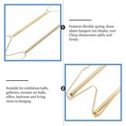 10pcs Plate Spring Hook In Golden Steel For Vertical Hanging And Secure Display