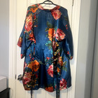 Women s Short Kimono Bathrobe Floral Silk Bridal Party Robe Satin Sleepwear  s 