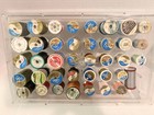 Vintage Sewing Thread Spools Polyester Cotton Multicolor Lot Of 39