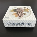 Vintage Coasterstone Coasters Wine Grapes Sonoma Chardonnay Set Of 4 W  Box New