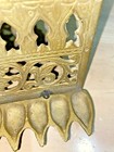 Hanukah Menorah Moroccan Brass Casted Mid Century Birds Jewish Judaica Excellent