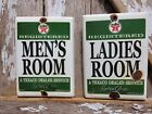 Vintage Texaco Porcelain Sign Us Gas Station Restroom Mens Ladies Toilet Service