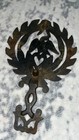 Vintage Footed Cast Iron Eagle Heart Trivet Americana Decor Farmhouse