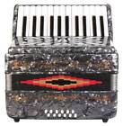 Rossetti 25 Keys 12 Bass Buttons 2512 Piano Accordion - Pearl Grey   Case  Strap