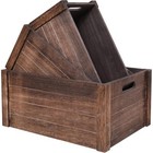 Rustic Wooden Crate Set Storage Crates Nesting Boxes Decorative Organizers New