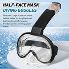Diving Masks Swimming Snorkel Half Face Mask Hd Transparent Anti-fog For Adults