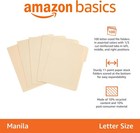 Amazon Basics File Folders 1 3 Cut Tabs Letter Size Manila 100 Pack