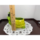 Vintage Ceramic Turtle Planter Green Yellow Anthropomorphic Tortoise Figurine