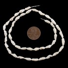 Vintage Japanese Rice Pearl Beads 4mm White Oval 16 Inch Strand