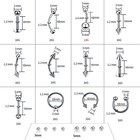98 120pcs Body Septum Piercing Kit 14g 16g Tools For Nose Tongue Lip Ear Eyebrow