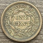 Great Au Details On This 1855 Braided Hair Large Cent  Upright 55