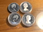 4 Canada 50  Silver Dollars 1972  1975  1984  1985  All Nice Condition Sku 34231