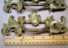 Antique Pull Handles Matching Set For Old Furniture Cabinet 3-1 4  Centers Brass