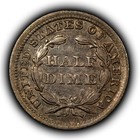 1857 H10c Seated Liberty Half Dime - Pq Au - Sku-z6001