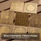Chinese Design Brass Plate Nail-without Nails Installation Antique Brass