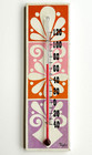 Vintage 60s 70s Mod Wood Wall Thermometer Orange Pink Purple Mcm Retro Rare
