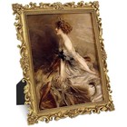 Gold 8x10 Picture Frame Vintage Antique Baroque For Wall Or Tabletop Display 