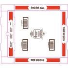 Square Cafe Design B-flute Corrugated Pizza Box White 12  L X 12  W   50 bundle