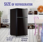 2 4 Cu ft Compact Refrigerator Featuring A Freezer   Double Door  Plastic Shelve