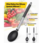 Bundlepro Pack Of 2 Silicone Cooking Spoons  Black