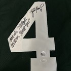 Brett Favre Signed Inscribed Rare Authentic Reebok  Model Jersey Jsa Coa
