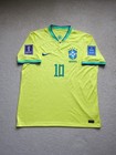 2022 Brazil Neymar Soccer Jersey Football Shirt Barcelona Psg  xl    authentic  