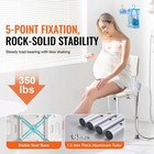 Shower Seat Bath Bench W back Adjustable Height 350lbs Inside Bathtub Chair