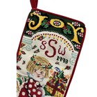 Mary Engelbreit Needlepoint Christmas Stocking 21in Girl W  Presents 1998 Velvet