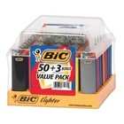 Bic Lighters Classic Full Size  50 3 Bonus Design Lighters 53 Lighters Tray
