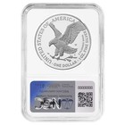 2025-w Proof  1 American Silver Eagle Laser Beam Privy Ngc Pf70uc Fdi First