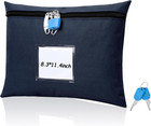 Canvas Cash Bag With Lock And 2 Keys - 11 4 X 8 3 Inch Money Bank Deposit Bag   