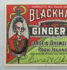 Vintage  blackhawk Ginger Ale  5 5oz  Labels Carse Ohlweiler Co  Rock Island Il 