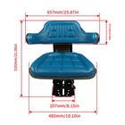 Blue Tractor Suspension Seat 3000 4000 3600 4600 3910 For Ford 2000 2600 2610