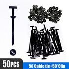 New 50pcs Nylon Universal Cable Tie Buckle self-locking Nylon Zip Ties Holder