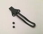 Matte Black Titanium Deep Carry Pocket Clip For Spyderco Military Knife C36gpbk 