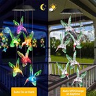 Solar Powered Led Color Changing Hummingbird Wind Chime Lights Garden Yard Decor