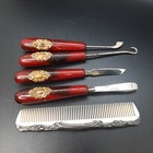 Vintage Victorian Style Manicure Set With Sterling Comb