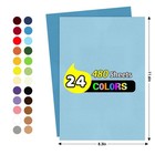 480 Sheets Colored Cardstock Paper Bulk  24 Colors Card Stock 160 Gsm 60 Lb Colo