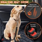 Seat Cover Rear Back Car Pet Dog Travel Waterproof Bench Protector Luxury -black