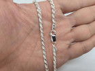 4mm Sterling Silver D c Rope Chain Necklaces Bracelets Handmade Italy 7 To 30 In