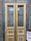 Antique French Double Doors  39 75x94 5  1 Pane Glass  European Reclaimed G182