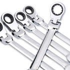Flexible Head Ratchet Wrench 72 Tooth Ratcheting Spanner Metric Hand Tool