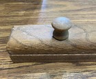 Vintage Red Oak Clamping Wooden Quilt Hanger With Screw Peg Fasteners