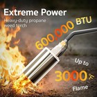 Propane Torch Kit With 12 5ft Hose  Weed Burner Long Arm Heavy Duty  Orange