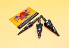3 Pc Cobalt M42 Altin Quad Flute Step Drill Bit Set Drill Hog   Lifetime Warranty