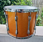  vintage 1969 Ludwig Usa Made 15 X 13 Gold Sparkle Marching Snare Drum 