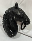 Vintage Victorian Style Black Cast Aluminum Horse Head Hitching Post Top 6 12 Lb