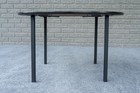 Mid Century Modern Round Yellow Formica Laminate Coffee Table - 30   